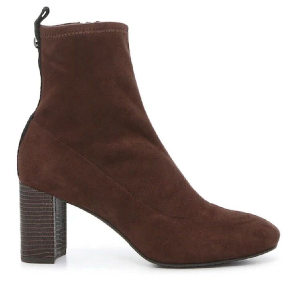 Donald J.‎ Pliner Cattie Bootie Size 6.5 Brown Block Heel Round Toe Boots NEW